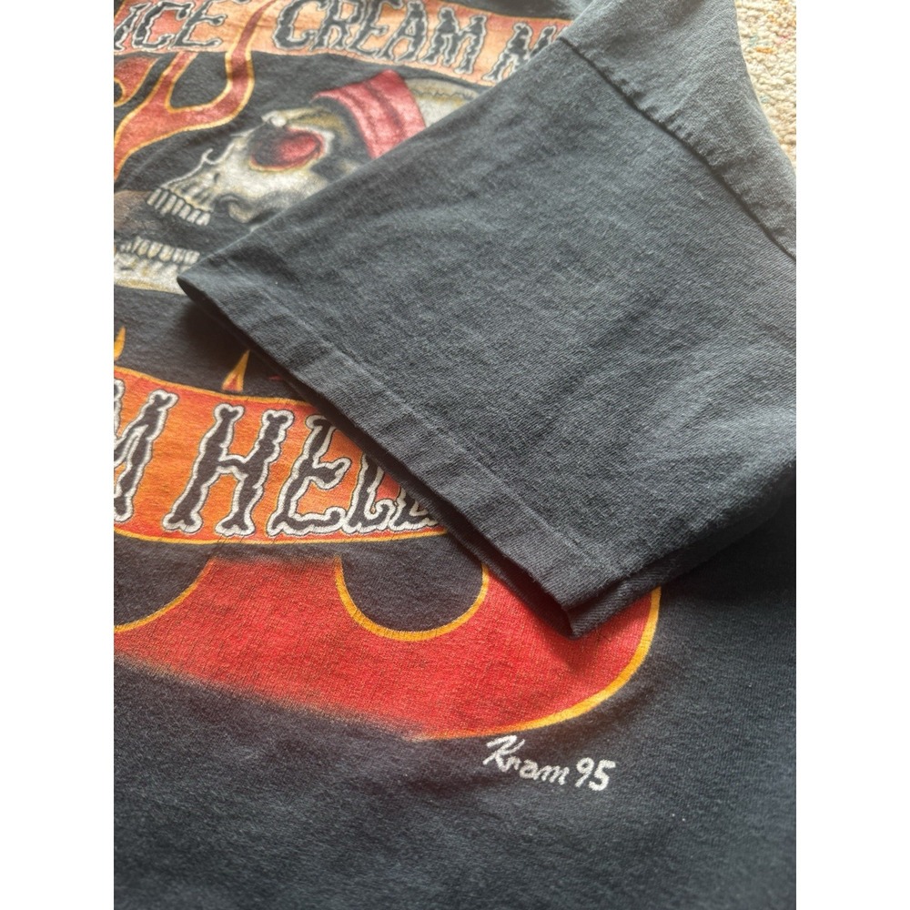 Vintage harley 90s Ice cream man from hell biker Motorcycle Shirt Men's XL - Picture 2 of 7